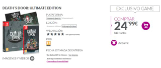 Videojuego Death's Door: Ultimate Edition para PS5 y Nintendo Switch por 24,99€