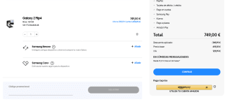 Móvil Galaxy Z Flip4 Samsung por solo 749€