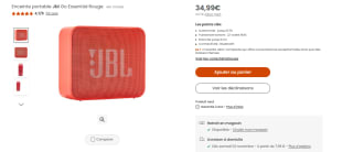 Enceinte portable JBL Go 2 Plus Bluetooth à 34,99€