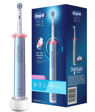 Oral-B PRO 3 Cepillo de Dientes Eléctrico con Mango Recargable y Sensor de Presión, Tecnología Braun y 1 Cabezal de Recambio, 3000 - Azul por 39.99€