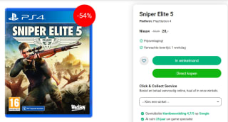 Sniper Elite 5 (PS4) voor €28 bij Nedgame