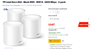 TP-LINK Deco X10 (3-pack) voor €124,95 bij Bol.com