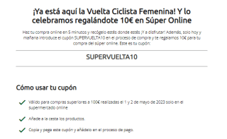 Todos los clientes 10€ descuento en tu compra Carrefour