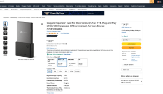 Seagate Expansion Card para Xbox Series X|S 1TB Plug and Play Unidad de Estado sólido NVM por solo 126,99€