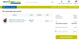 Lavadora AEG Libre Instalación LFR7314O4V 10 kg 1400 rpm por 529€