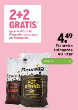 2+2 gratis op Gamma: potgrond en tuinaarde