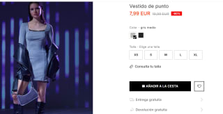 Vestido de punto para Mujer por 7.99€