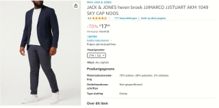 Jack & Jones slim fit chino voor €17,99 bij Amazon