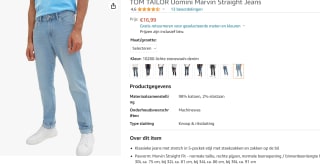 Tom Tailor Uomini Marvin Straight Jeans voor €16,99 bij Amazon.nl