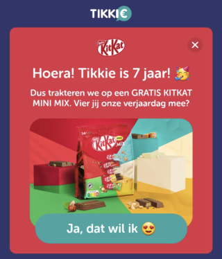 Gratis Kitkat mini mix twv 3,49 euro dmv cashback