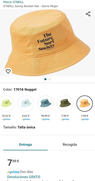 Gorrito marca Oneill por 5,43€