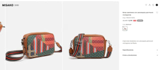 Bolso bandolera monograma en patchwork de Misako por 8,10€