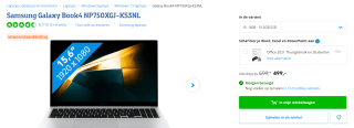 Samsung Galaxy Book4 (15.6", Intel® Core™ i5, 8GB, 512GB) voor €499 bij Coolblue
