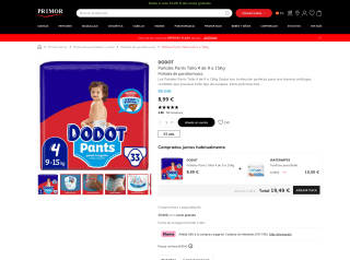 Pañales Pants Talla 4 de 9 a 15Kg de parafarmacia 33 Unidades por solo 8,99€