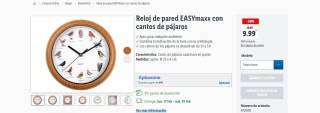 Reloj de pared EASYmaxx con cantos de pájaros por 999€