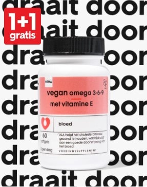 1+1 gratis op vitamines en supplementen bij HEMA