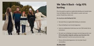 10% korting bij je volgende aankoop bij inleveren volle boodschappentas ongebruikte kleding en schoenen bij C&A