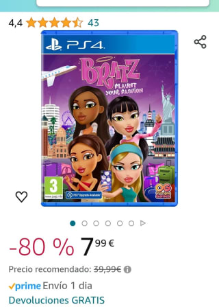 Bratz: Flaunt your Fashion PS4 por 7,99€.