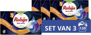 120x Robijn Classics Black Velvet 3-in-1 pods voor €25,99 bij Bol
