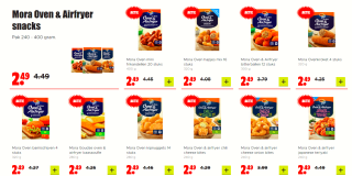 Mora Oven & Airfryer snacks Pak 240 - 400 gram. voor slechts €2,49 bij Dirk