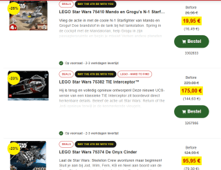 Gratis Lego sleutelhanger & rugzak bij aankoop van 2 Star Wars producten tot 25% korting bij Proshop