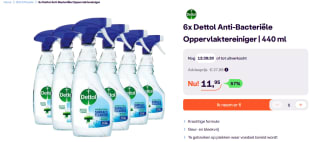6x Dettol anti-bacteriële oppervlaktereiniger voor €11,95 bij iBOOD