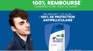 100% remboursé sur des Shampoing head&shoulders