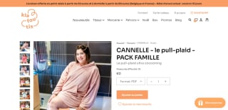 le pull-plaid CANNELLE - PACK FAMILLE gratuit
