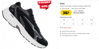 Zapatillas de Hombre Puma Teveris Nitro por 36.36€