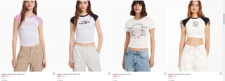 Camisetas de mujer desde 3,99€ desde Bershka
