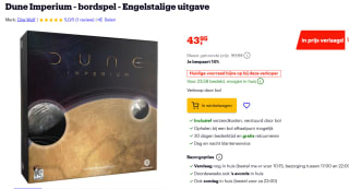 Dune Imperium - bordspel - Engelstalige uitgave voor €43,95 bij Bol