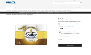 Papel higiénico Sensitive con leche de almendras 3 capas 6 rollos por 3,59€ y 2x1
