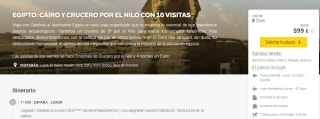 Egipto: El Cairo y Crucero por el Nilo con 10 visitas por 599€