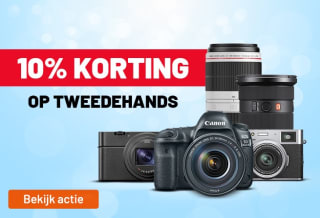 10% korting op alle tweedehands producten	bij Kamera Express