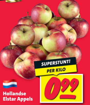 1 kg Hollandse Elstar Appels voor €0,99 bij Nettorama