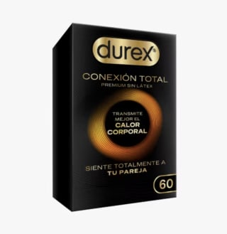Durex Conexión Total 60 Unidades Preservativo Ultra Fino Plus sin Látex con Tecnología Body Feel por solo 44,69€