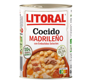 2 Litoral Cocido Madrileño-Plato preparado sin gluten-425g por 3,57€