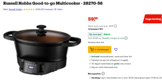 Russell Hobbs Multicooker,voor €59,99 bij Bol