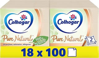 18 Paquetes servilletas Colhogar Pure Natural por 17,06€
