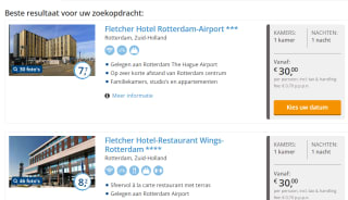 Fletcher Hotels arrangement voor €30 p.p.p n