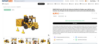 Puzzle 3D Kits de madera Carretilla Elevadora marca Robottime por 4,99€