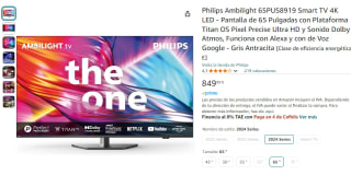 TV 65" Philips Serie 65PUS8919 LED 4K Ultra HD por 849,99€