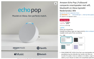 Amazon Echo Pop voor €20,99 bij Amazon