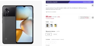 Poco M4 5G de 6GB/64GBB por 70€