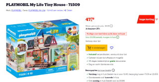 Playmobil Tiny House (71509) voor €47,79 bij bol