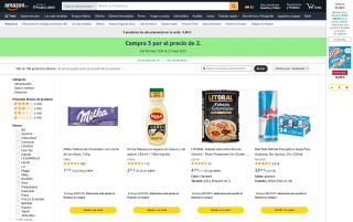 Oferta Amazon compra 3 productos y paga 2