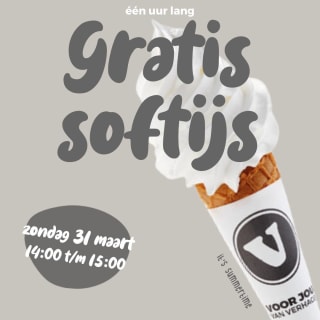 Gratis softijs bij Verhage op diverse locaties