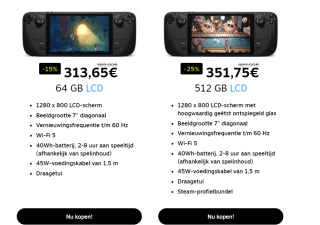 Tot 25% korting op Steam Decks bij Steam