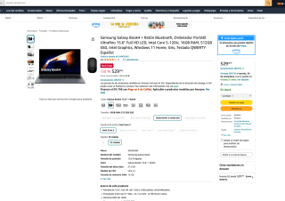 Samsung Galaxy Book4 + Ratón Bluetooth15.6" Full HD LED Intel Core 5-120U (Gen 14th) 16GB RAM 512GB SSD por solo 529€