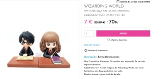 Set 2 figuras sello 8cm Edición Coleccionista Harry Potter por 7€